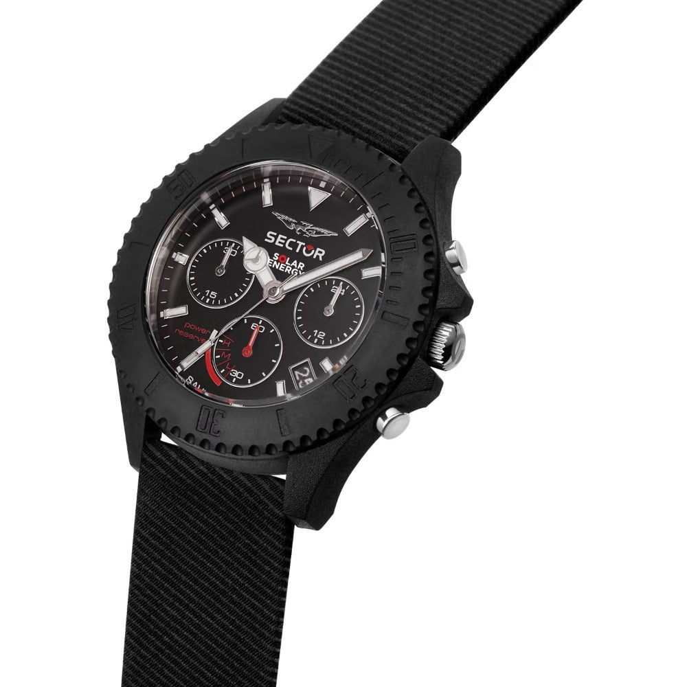 SECTOR SAVE THE OCEAN R3271739002 Chronograph Armbanduhr 44 mm Schwarz ansicht-2
