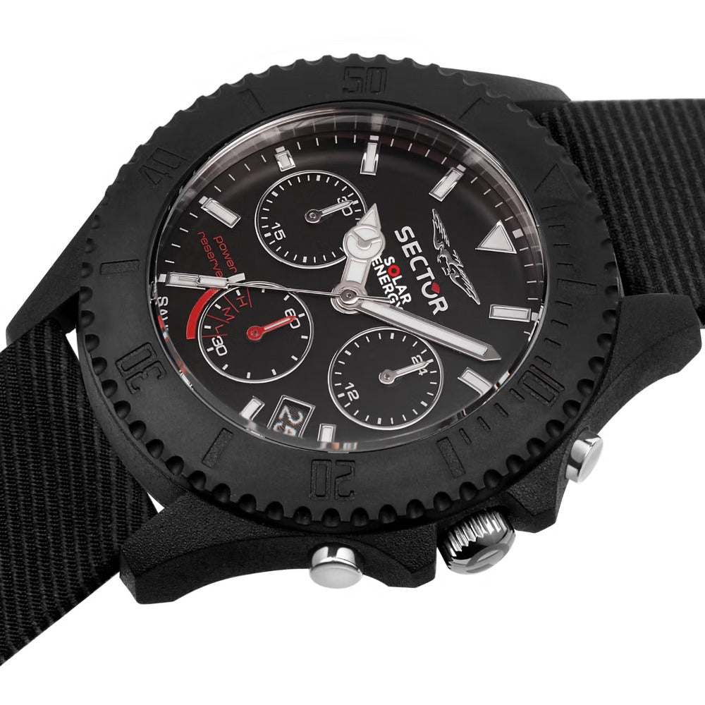 SECTOR SAVE THE OCEAN R3271739002 Chronograph Armbanduhr 44 mm Schwarz ansicht-3