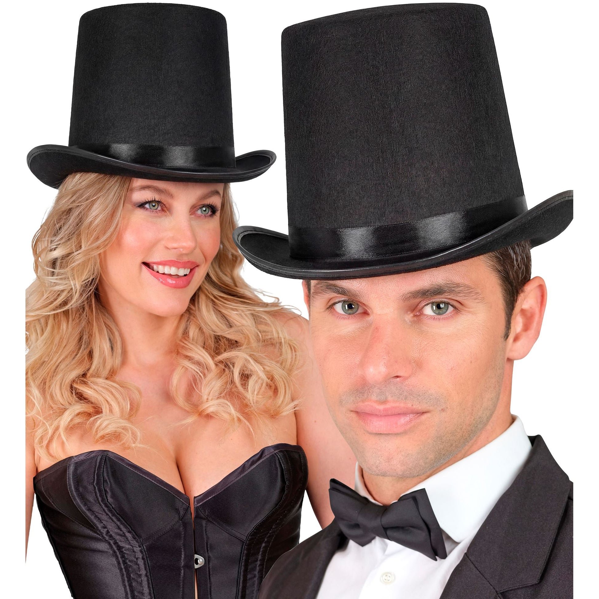 "SEHR GROSSER SCHWARZER ZYLINDERHUT AUS FILZ" 16 cm – Ansicht 3