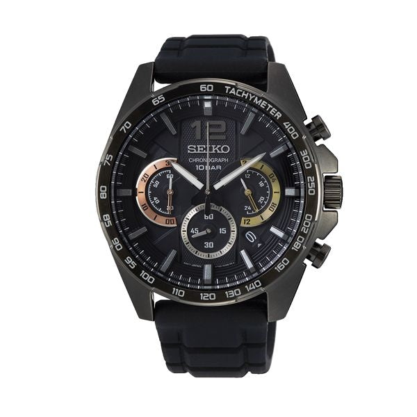 SEIKO NEO SPORTS SSB349P1 Chronograph Armbanduhr 44 mm Schwarz