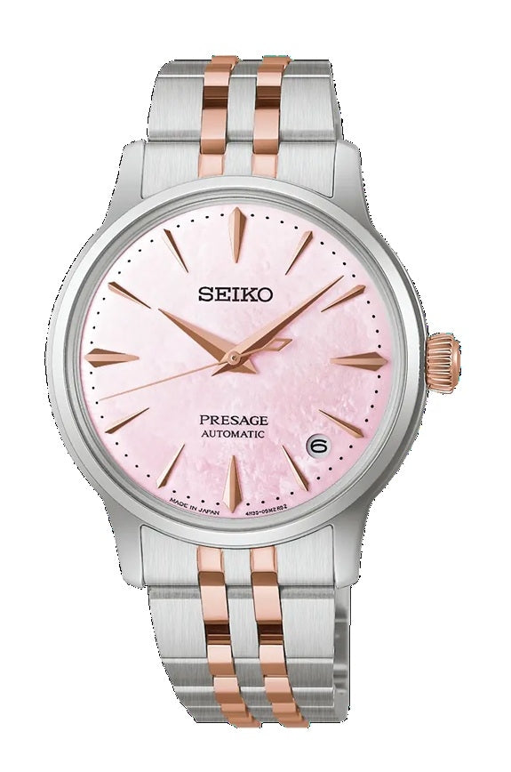 SEIKO PRESAGE SAKURA AVIATION Limited Edition SRPM06J1 Date Armbanduhr 34 mm