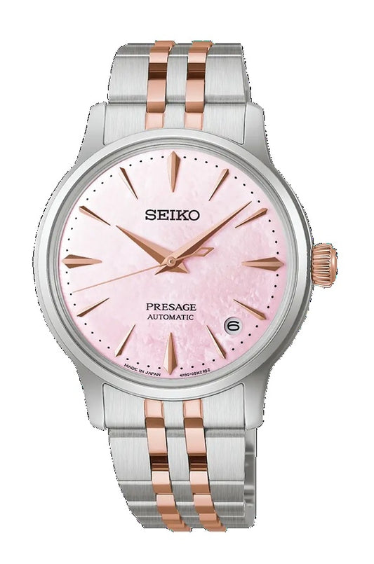 SEIKO PRESAGE SAKURA AVIATION Limited Edition SRPM06J1 Date Armbanduhr 34 mm
