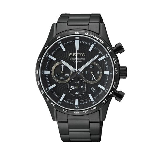 SEIKO WATCHES SSB415P1 Chronograph Armbanduhr 41 mm Schwarz