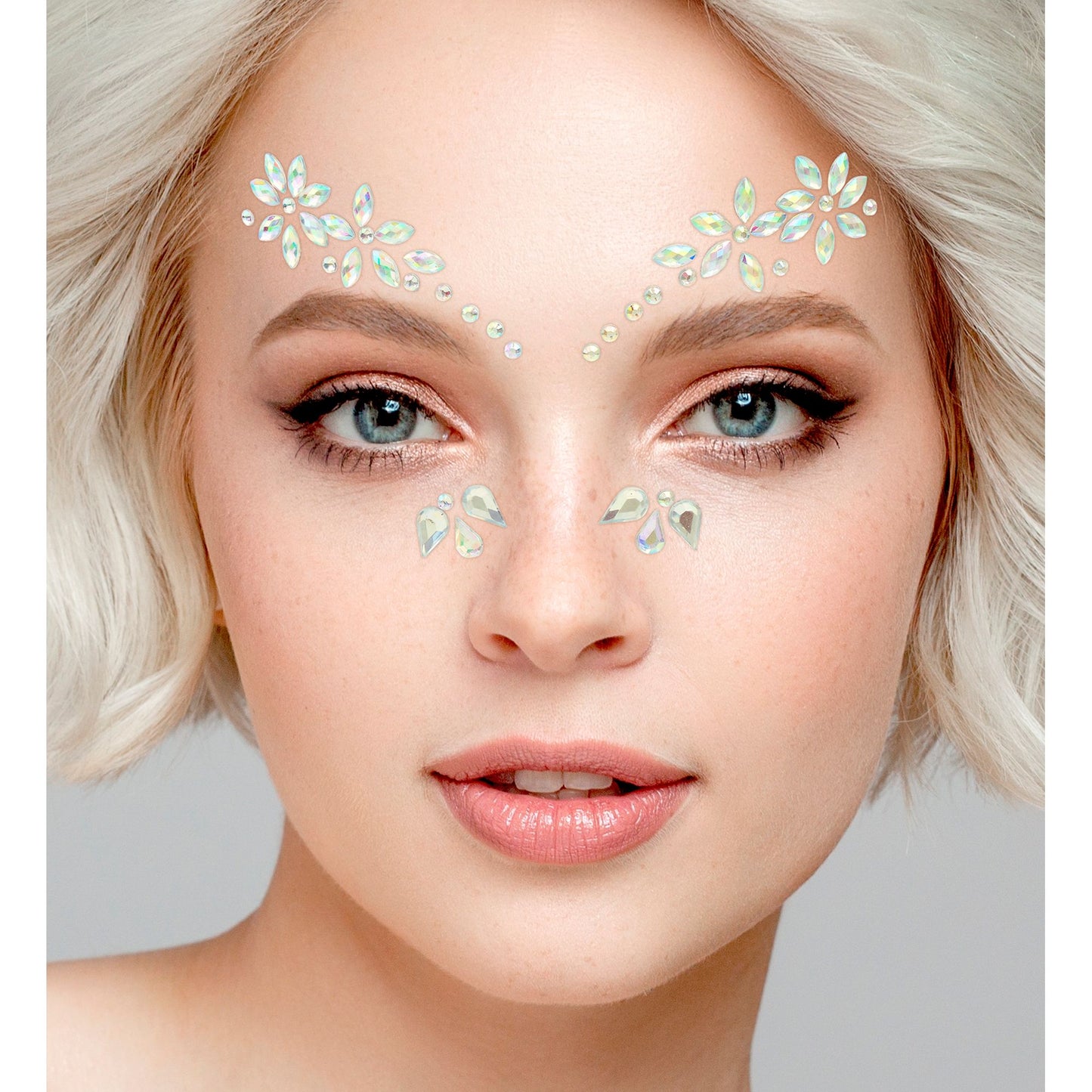 "SELBSTKLEBENDE GLITZERSTEINE FÜR DAS GESICHT BLUMEN" – Ansicht 3