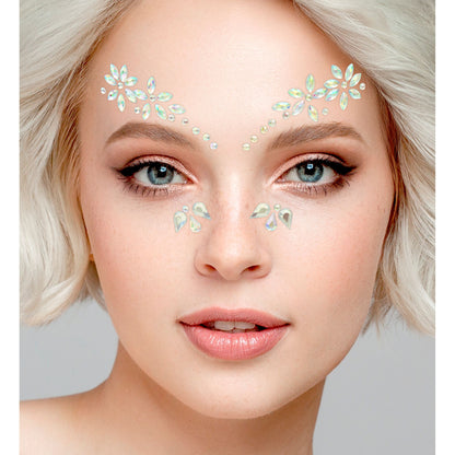 "SELBSTKLEBENDE GLITZERSTEINE FÜR DAS GESICHT BLUMEN" – Ansicht 3