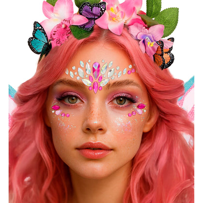 "SELBSTKLEBENDE GLITZERSTEINE FÜR DAS GESICHT CHARM ROSA" – Detailansicht