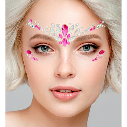 "SELBSTKLEBENDE GLITZERSTEINE FÜR DAS GESICHT CHARM ROSA" – Ansicht 3