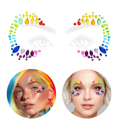 "SELBSTKLEBENDE GLITZERSTEINE FÜR DAS GESICHT PRIDEKÖNIGIN" – Ansicht 4