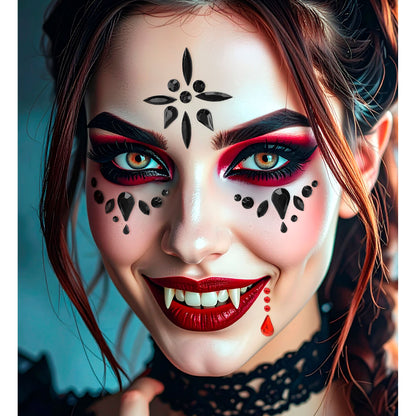 "SELBSTKLEBENDE GLITZERSTEINE FÜR DAS GESICHT VAMPIRIN" – Detailansicht