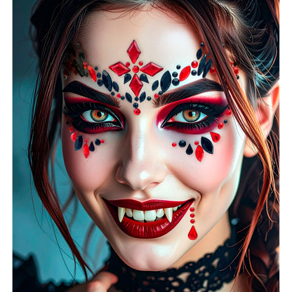 "SELBSTKLEBENDE GLITZERSTEINE FÜR DAS GESICHT VAMPIRIN" – Detailansicht
