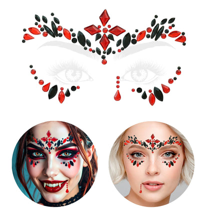 "SELBSTKLEBENDE GLITZERSTEINE FÜR DAS GESICHT VAMPIRIN" – Ansicht 4