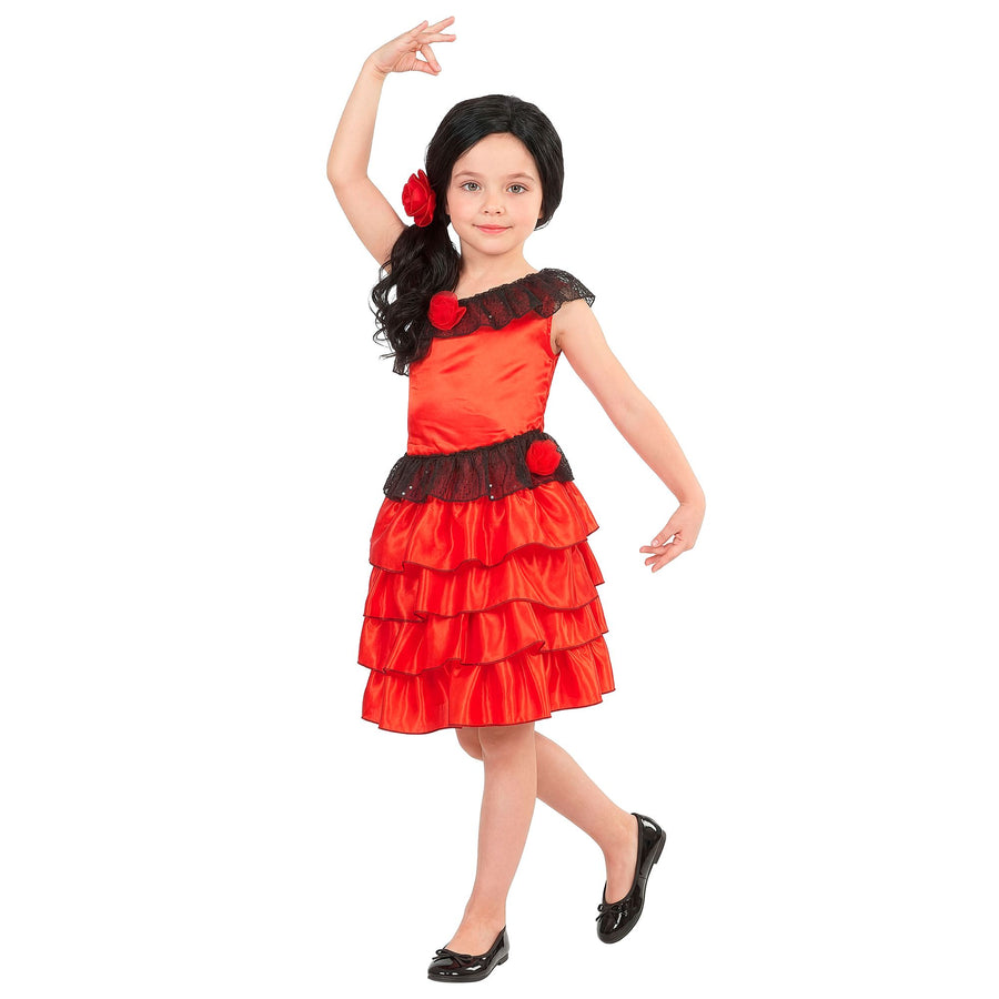 "SENORITA" (Kleid, Haarspange mit Blume) – Detailansicht