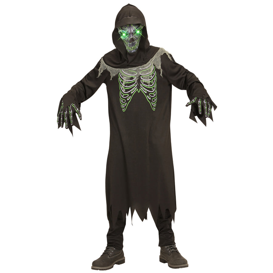 "SENSEMANN" (Robe, Handschuhe, Maske mit Kapuze und leuchtenden Augen- fade-in-fade-out Effekt) – Detailansicht