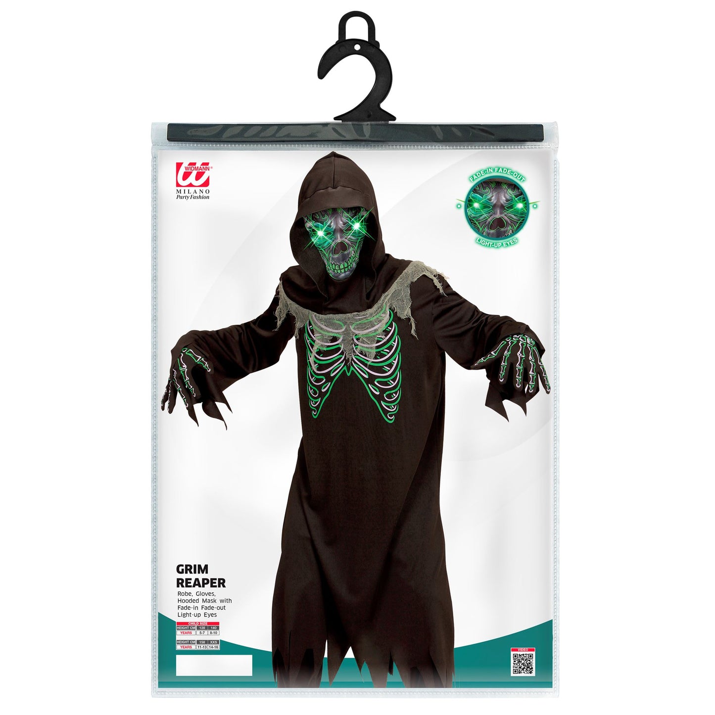 "SENSEMANN" (Robe, Handschuhe, Maske mit Kapuze und leuchtenden Augen- fade-in-fade-out Effekt) – Ansicht 4