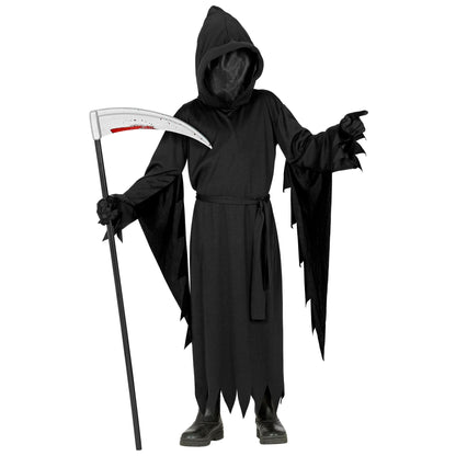"SENSEMANN" (Robe mit Kapuze und Maske unsichtbares Gesicht, Gürtel) – Vorderansicht
