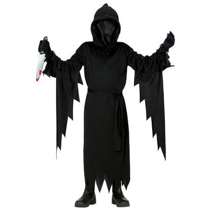 "SENSEMANN" (Robe mit Kapuze und Maske unsichtbares Gesicht, Gürtel) – Detailansicht