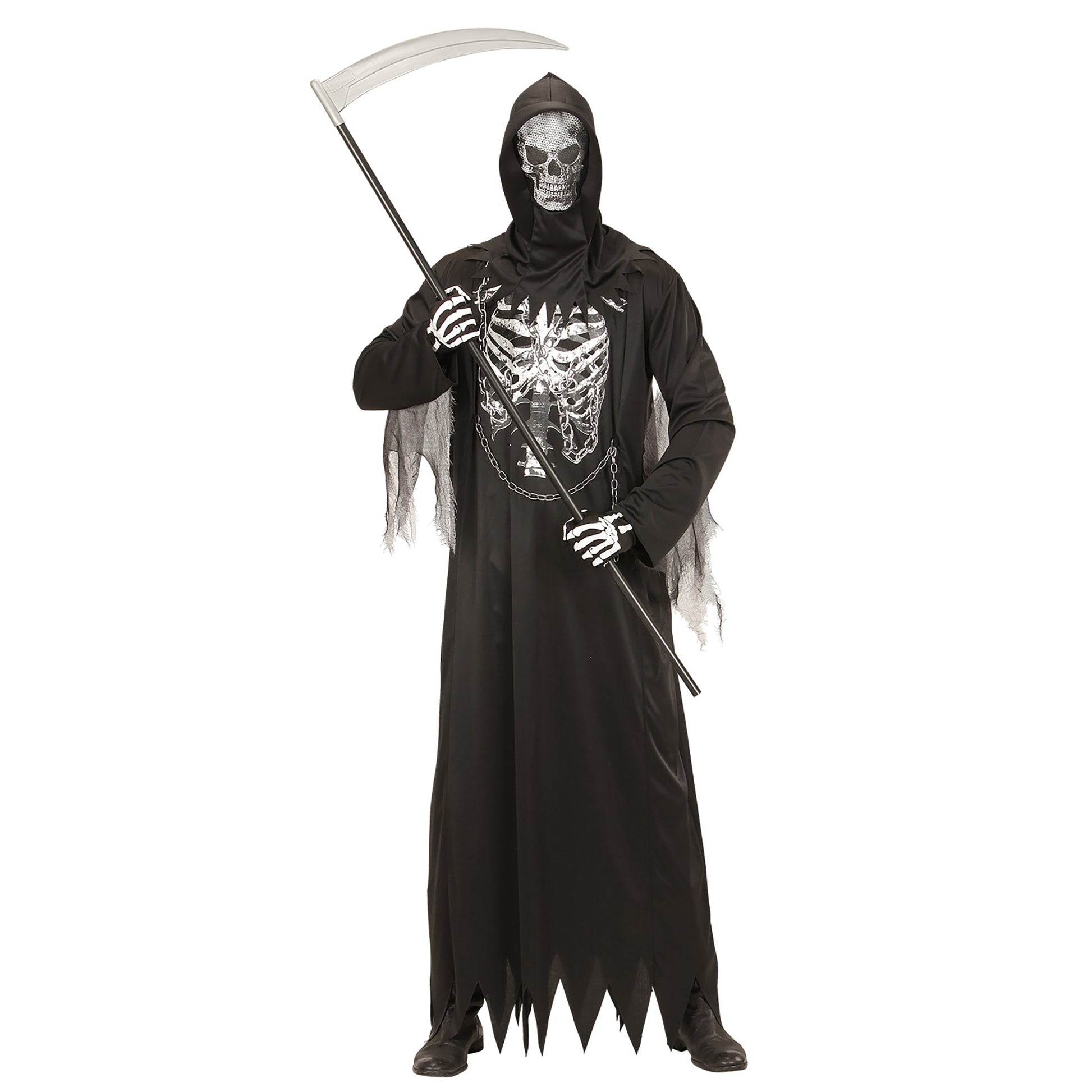 "SENSEMANN" (Robe mit Kette, Kapuzenmaske) – Vorderansicht