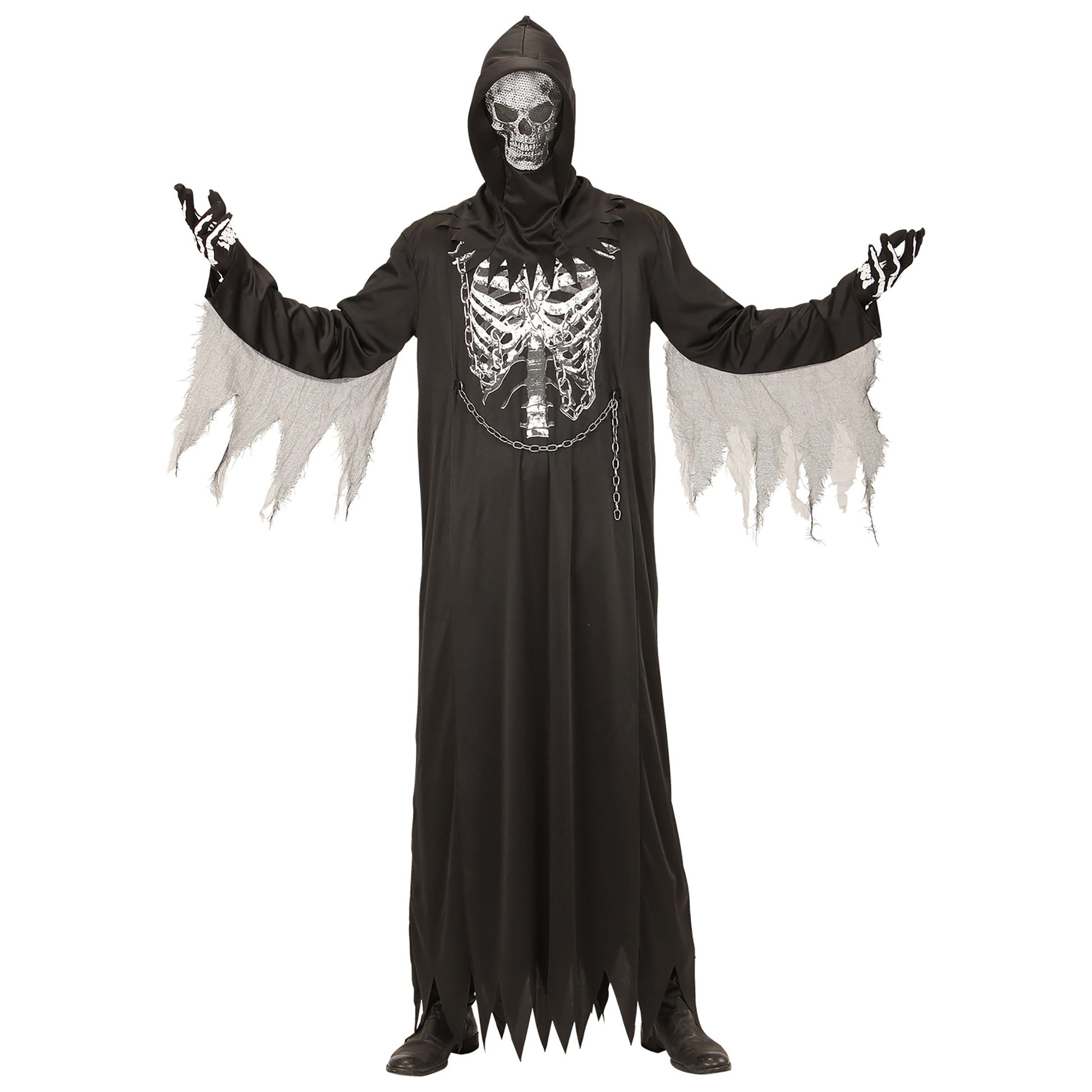 "SENSEMANN" (Robe mit Kette, Kapuzenmaske) – Detailansicht