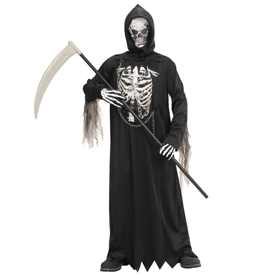 "SENSEMANN" (Robe mit Kette, Kapuzenmaske) – Detailansicht