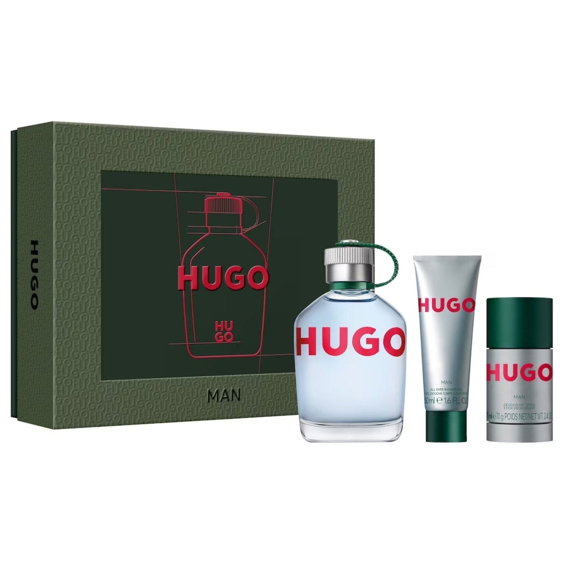 HUGO BOSS HUGO BOSS Hugo Man Set Eau de Toilette 125 ml Gel 50 ml Deodorant 75 ml Parfüm