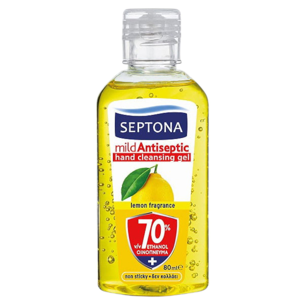 Septona, Mild Antiseptic, Zitrone, Antiseptikum, Reinigungsgel, Für Hände, 80 ml *Tester