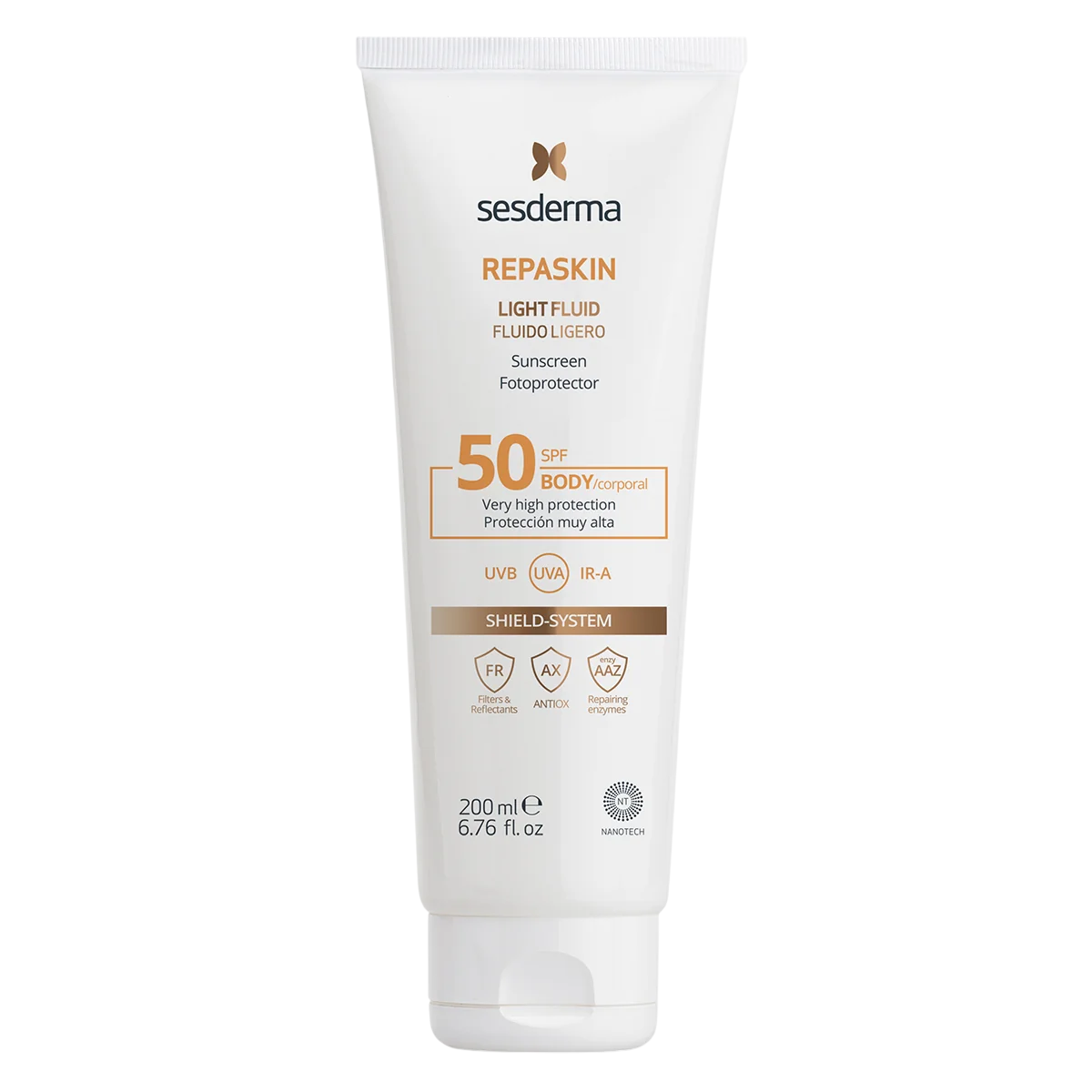 Sesderma, Repaskin, Protecting & Repairing, Before Sun Exposure, Fluid, SPF 50, 200 ml