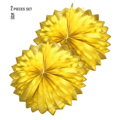 Set "2er GLOBUS METALLISIERT GOLD" 25 cm – Vorderansicht