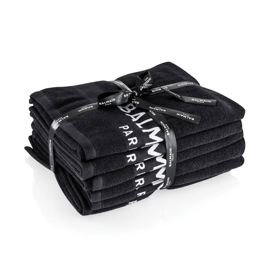 Balmain Setzen, Balmain, Black Bleach Proof Salon, Salon Textilhandtuch, 6 stk Regular