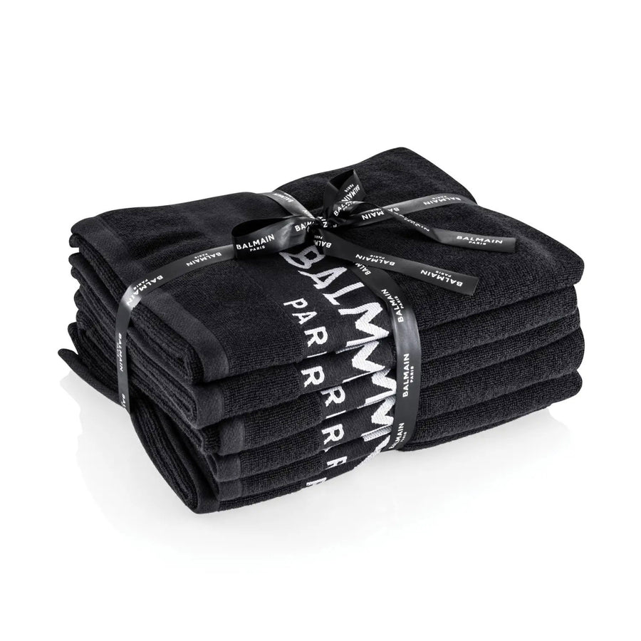 Balmain Setzen, Balmain, Black Bleach Proof Salon, Salon Textilhandtuch, 6 stk Regular