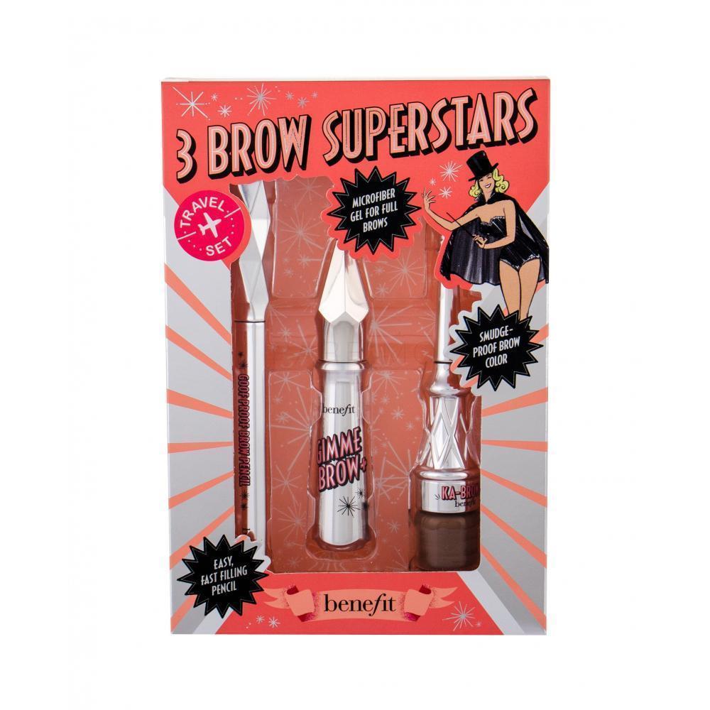 Benefit Travel Set 3 Brow Superstars mit Augenbrauenstift und transparentem Gel