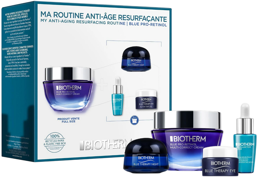 Biotherm Gesichtspflege-Set mit Blue Pro-Retinol, Life Plankton Elixir und Blue Therapy