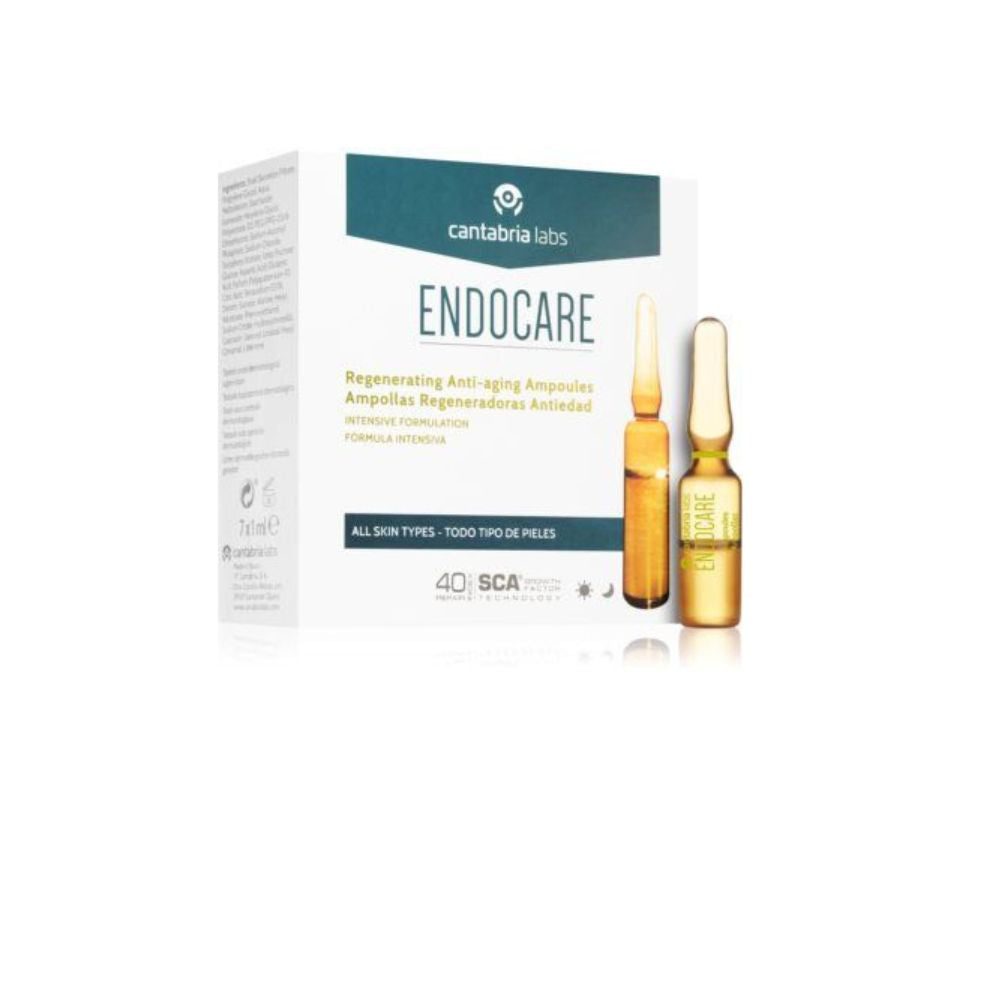 Setzen, Cantabria Labs, Endocare Regenerating, Anti-Aging, Ampullen Behandlungsserum, Anti-Aging, Für das Gesicht, Für Frauen, 7 stk, 1 ml
