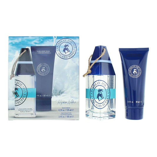 Caribbean Joe Parfümset Set Caribbean Joe: Island Supply Turquoise Waters, Eau De Toilette, For Men, 125 ml + Island Supply T
