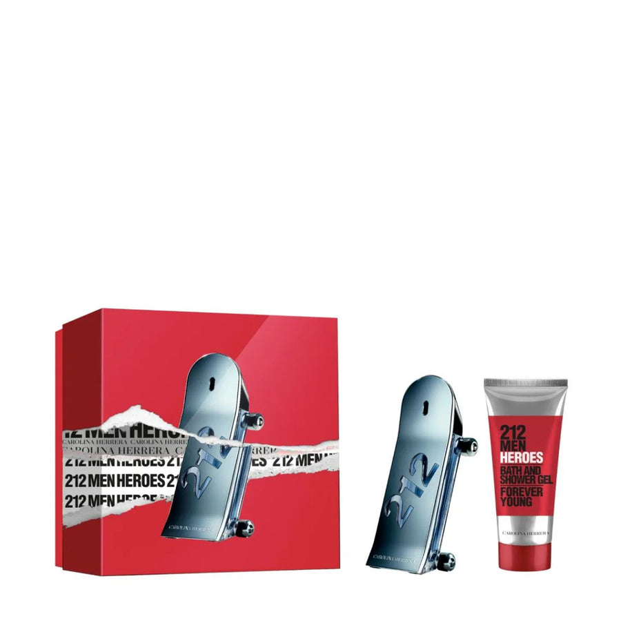 Carolina Herrera 212 Heroes Geschenkset mit Eau de Toilette 90 ml und Duschgel 100 ml