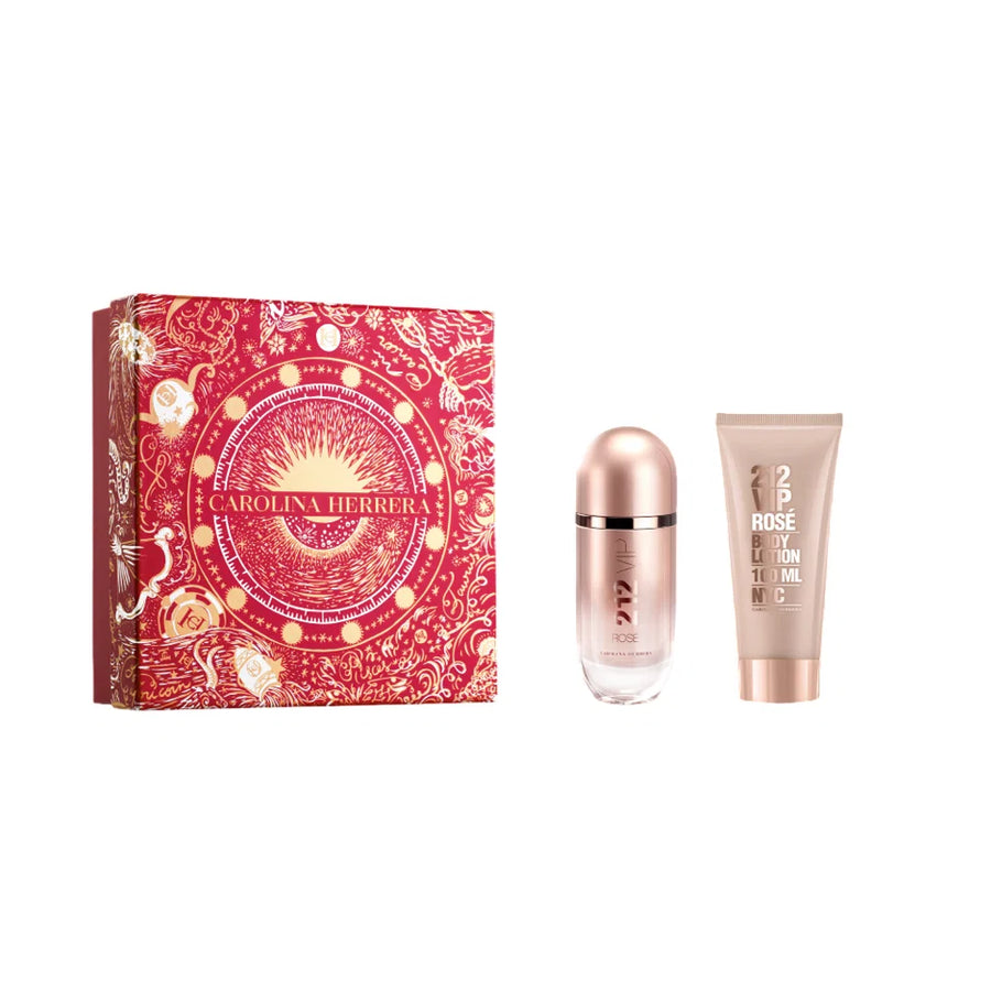 Carolina Herrera 212 VIP Rosé Geschenkset mit Eau de Parfum 80 ml und Bodylotion 100 ml