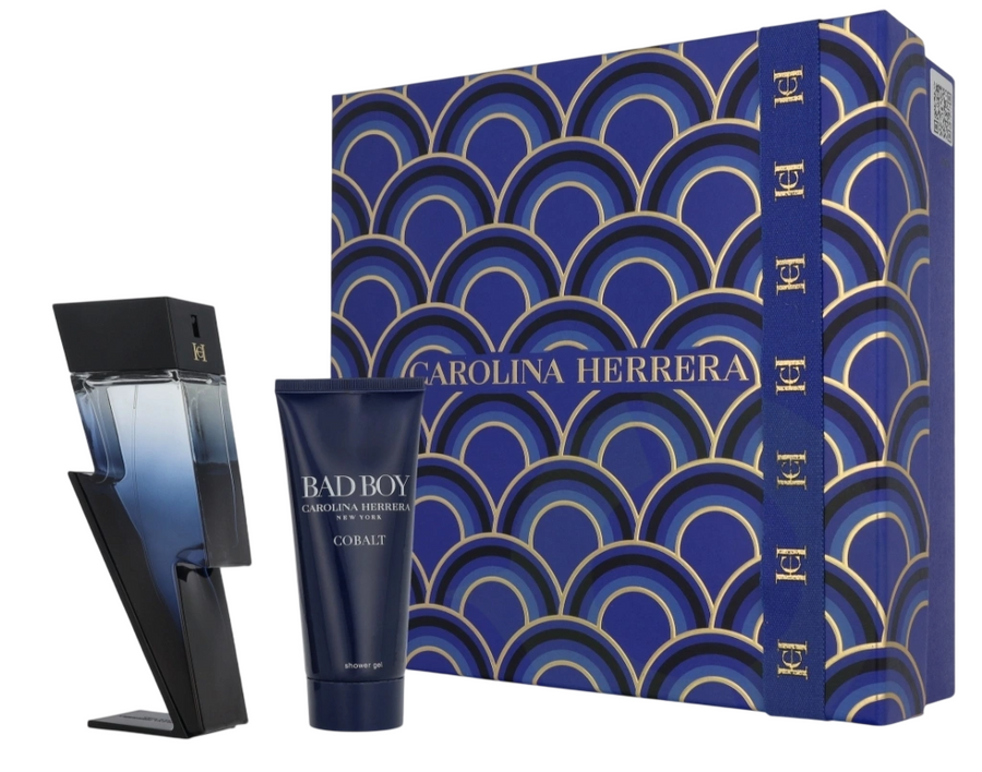 Carolina Herrera Bad Boy Cobalt Elixir Geschenkset mit Eau de Parfum und Duschgel, 2 x 100 ml