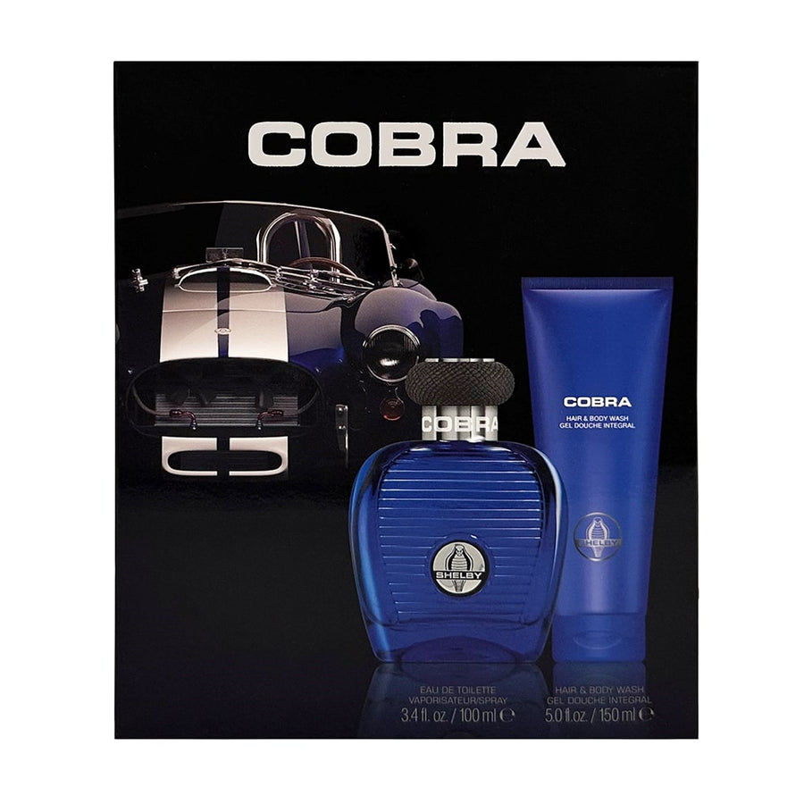 Carroll Shelby Blue Cobra Duftset für Herren mit Eau de Toilette und 2-in-1 Shower Gel Shampoo