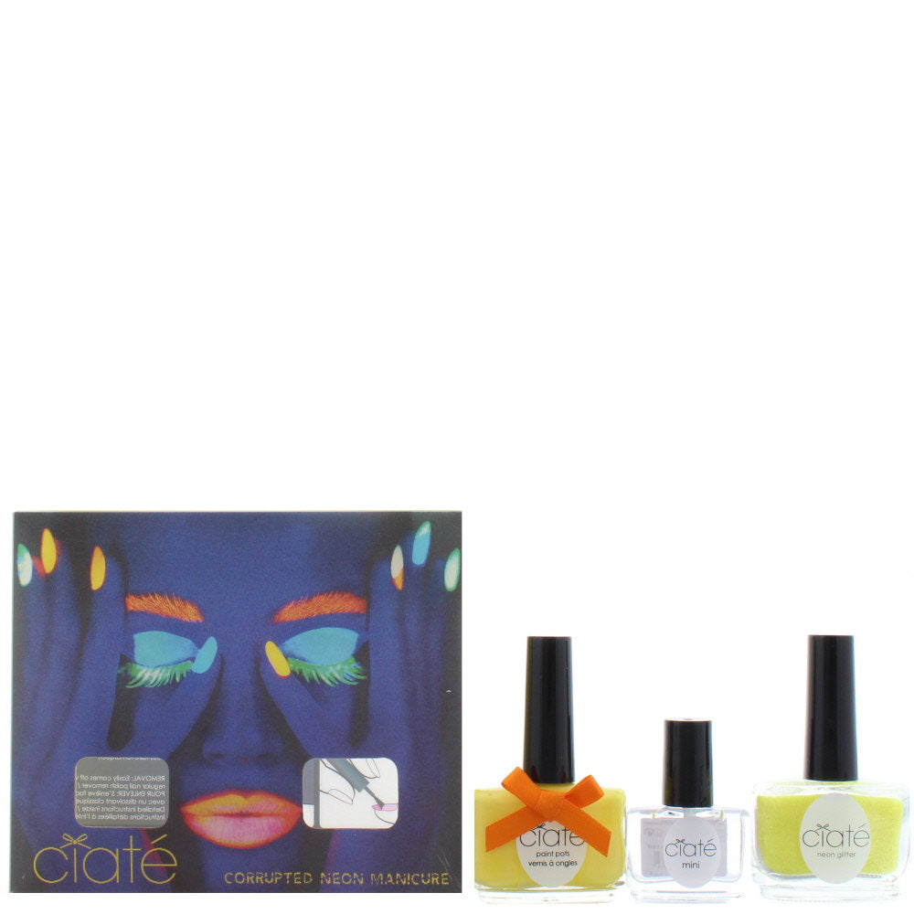 Ciate London Schminkset Set Ciate London: Paint Pot, Top Coat, Nail Polish, Black Light, 5 ml + Paint Pot, Nail Polish, Neon 