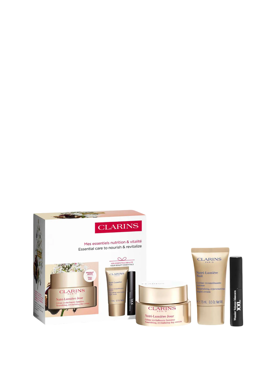 Clarins Extra-Firming Pflege- und Make-up-Set mit Tagescreme und schwarzer Mascara