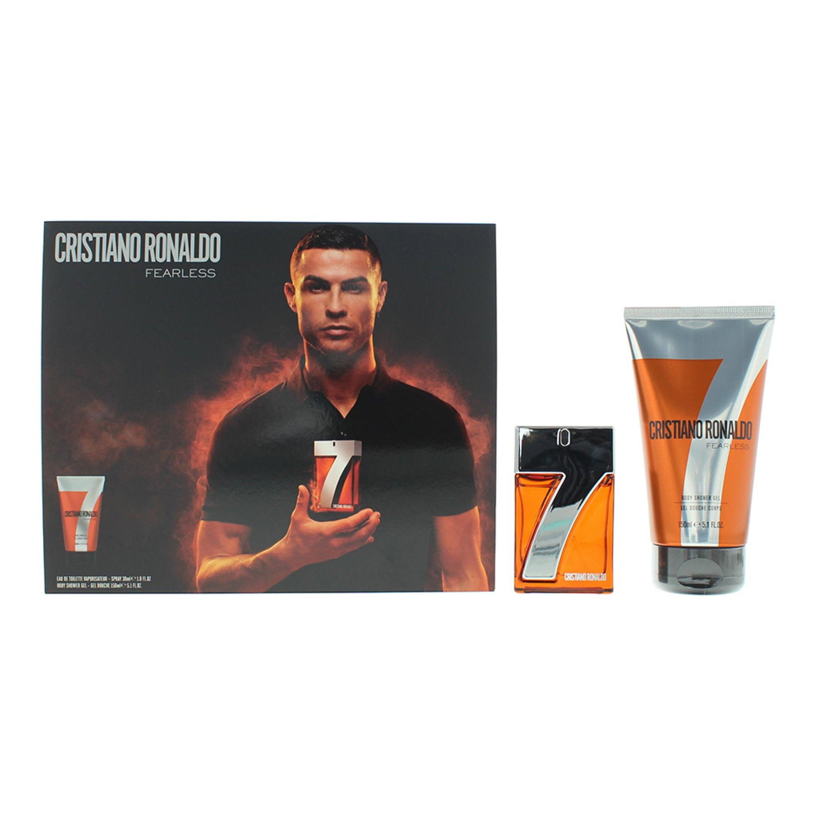 Cristiano Ronaldo Parfümset Set Cristiano Ronaldo: CR7 Fearless, Eau De Toilette, For Men, 30 ml + CR7 Fearless, Shower Gel, 