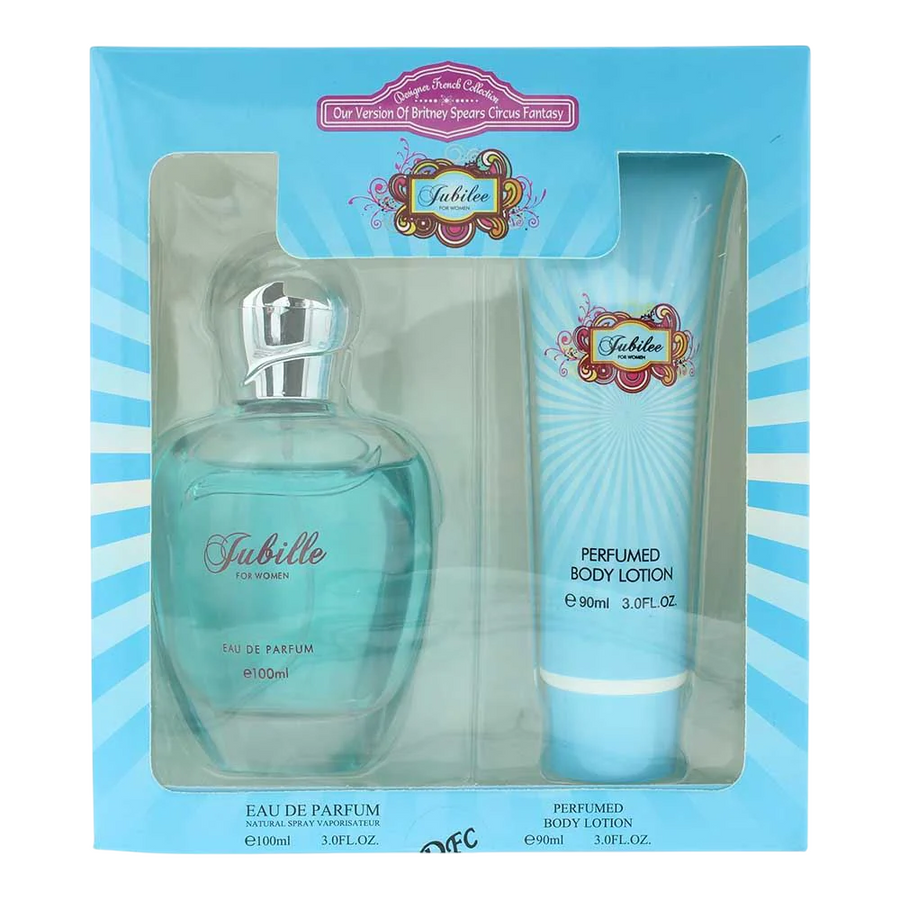 Designer French Jubilee Parfum-Set mit 100 ml Eau de Parfum und 90 ml Bodylotion