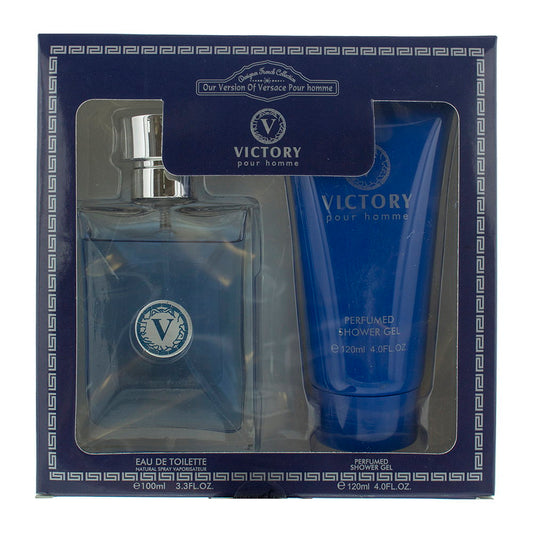 Designer French Parfümset Set Designer French: Victory, Eau De Toilette, For Men, 100 ml + Victory, Shower Gel, 120 ml Regula