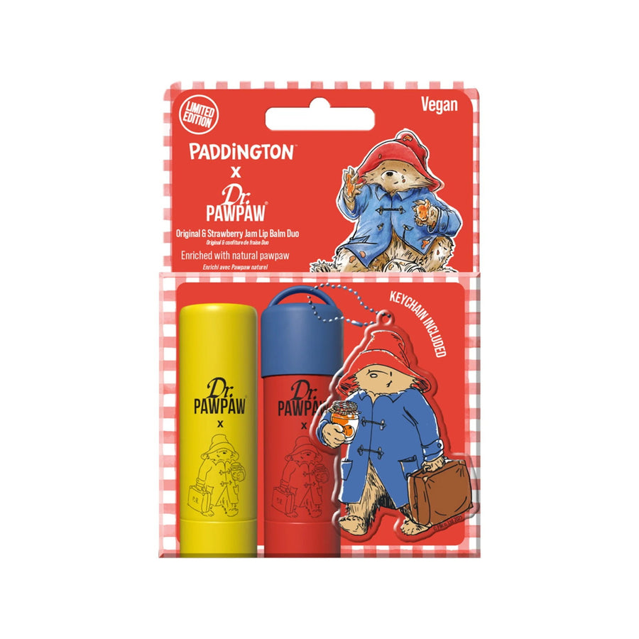Dr. PawPaw Paddington Bear Lippenbalsam-Set mit zwei Lippenbalsamen und Schlüsselanhänger