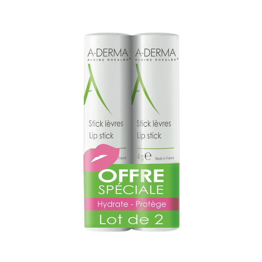 A-Derma Duo Set, A-Derma, A-Derma, Hydratisiert, Lippenbalsam Behandlung, 2 stk, 4 ml Regular