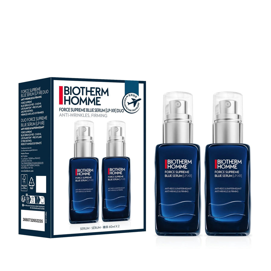 Duo Set, Biotherm, Force Superme Blue, Anti-Aging, Täglich, Serum, Für das Gesicht, 2 stk, 60 ml
