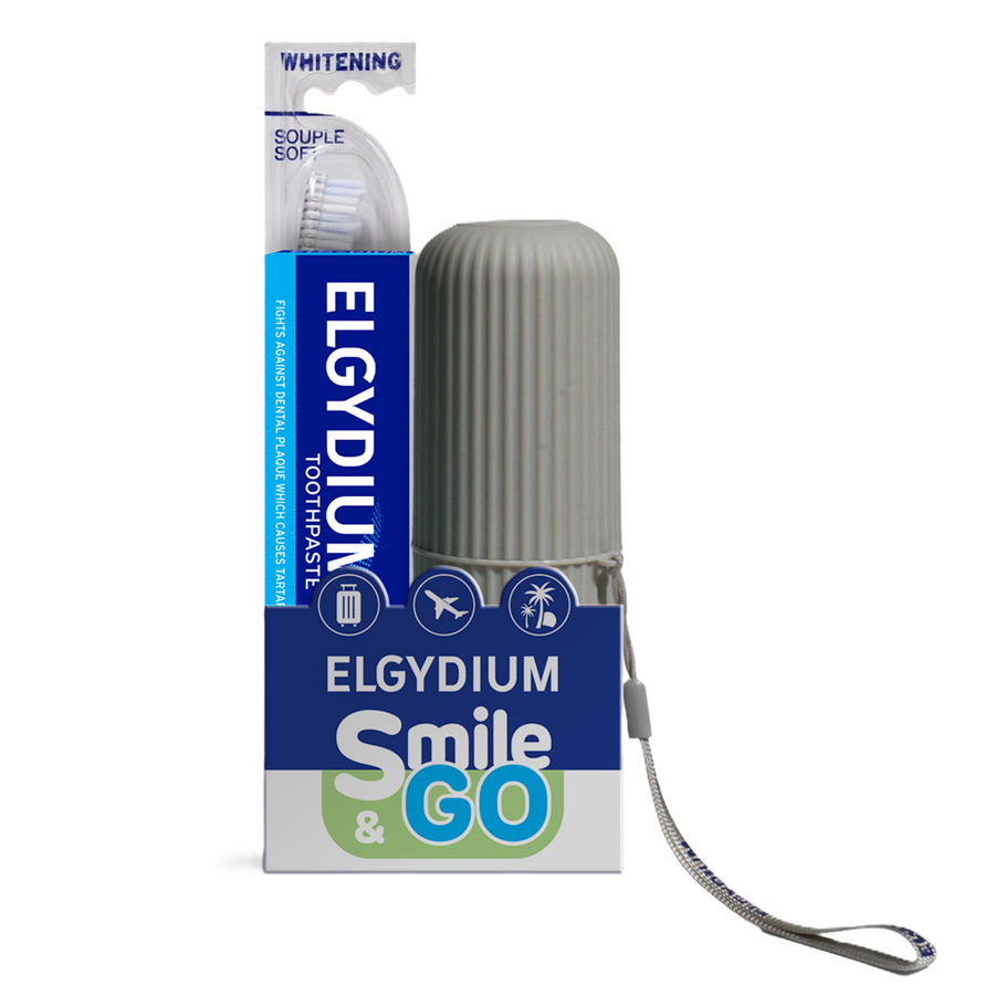 Elgydium Körperpflegeset Set Elgydium: Anti-Plaque, Plaque, Toothpaste, 75 ml + Whitening S, Toothbrush Regular
