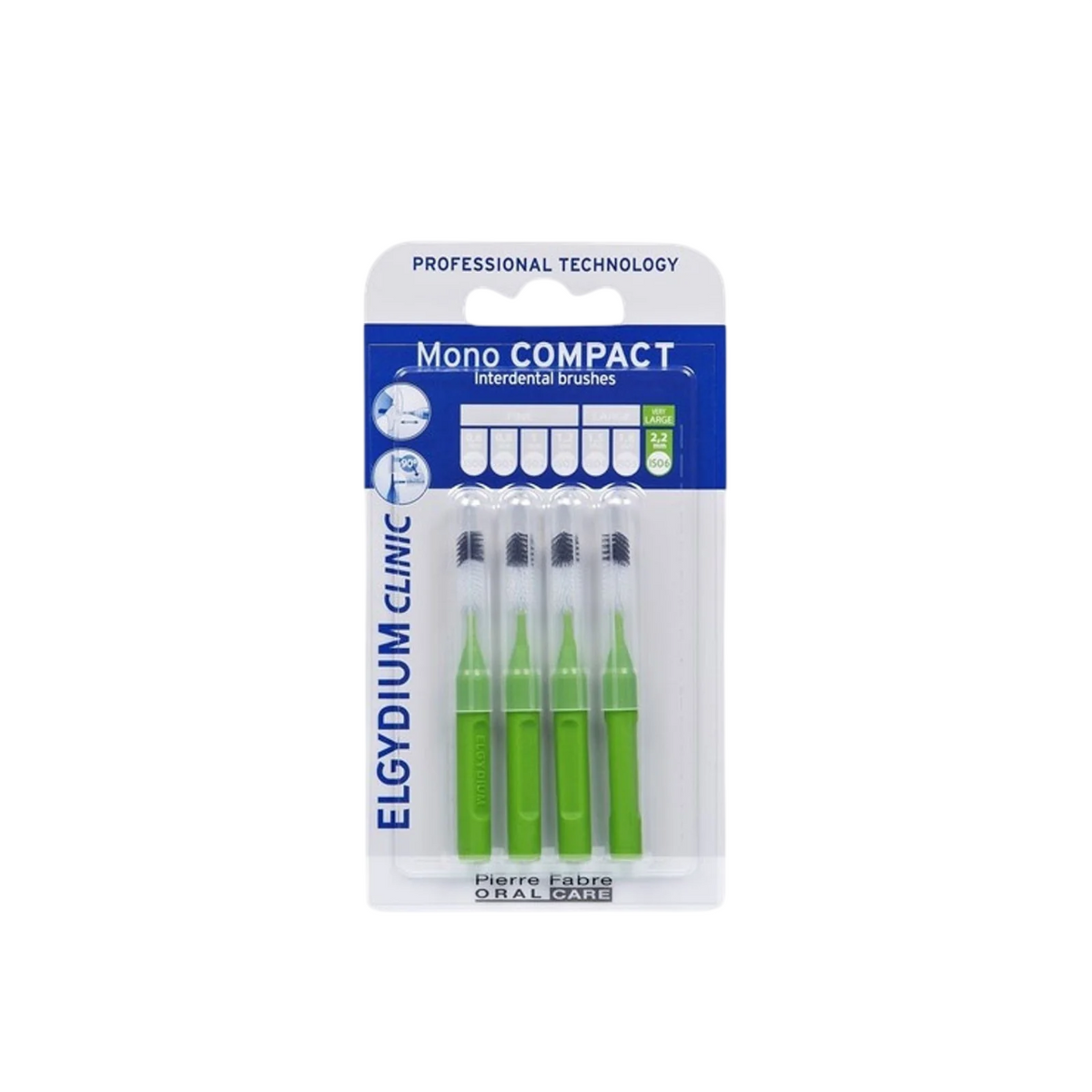Setzen, Elgydium, Interdentalbürste, Grün, 4 stk