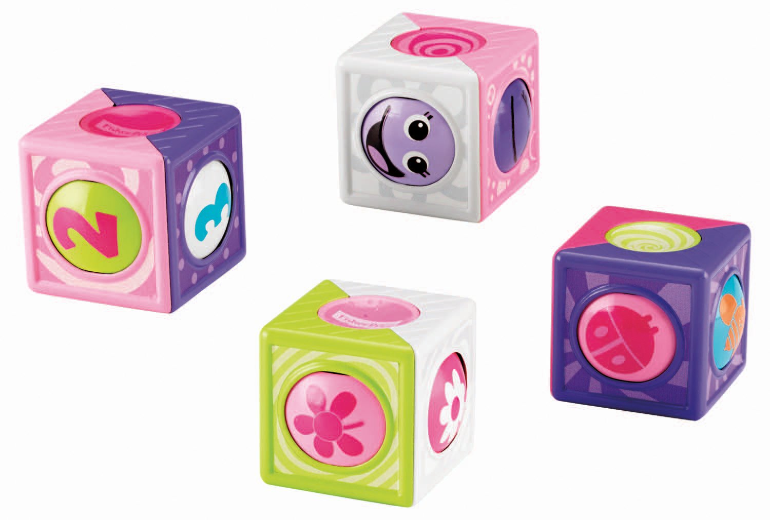 Fisher Price Setzen, Fisher Price, Flowers And Numbers, Rollenblöcke, Unisex, 0 - 12 monate, 4 stk Regular