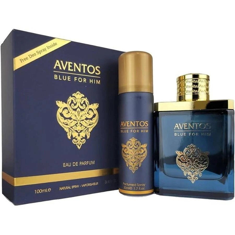 Fragrance World Aventos Blue Duftset mit Eau de Parfum 100 ml und Bodyspray 50 ml