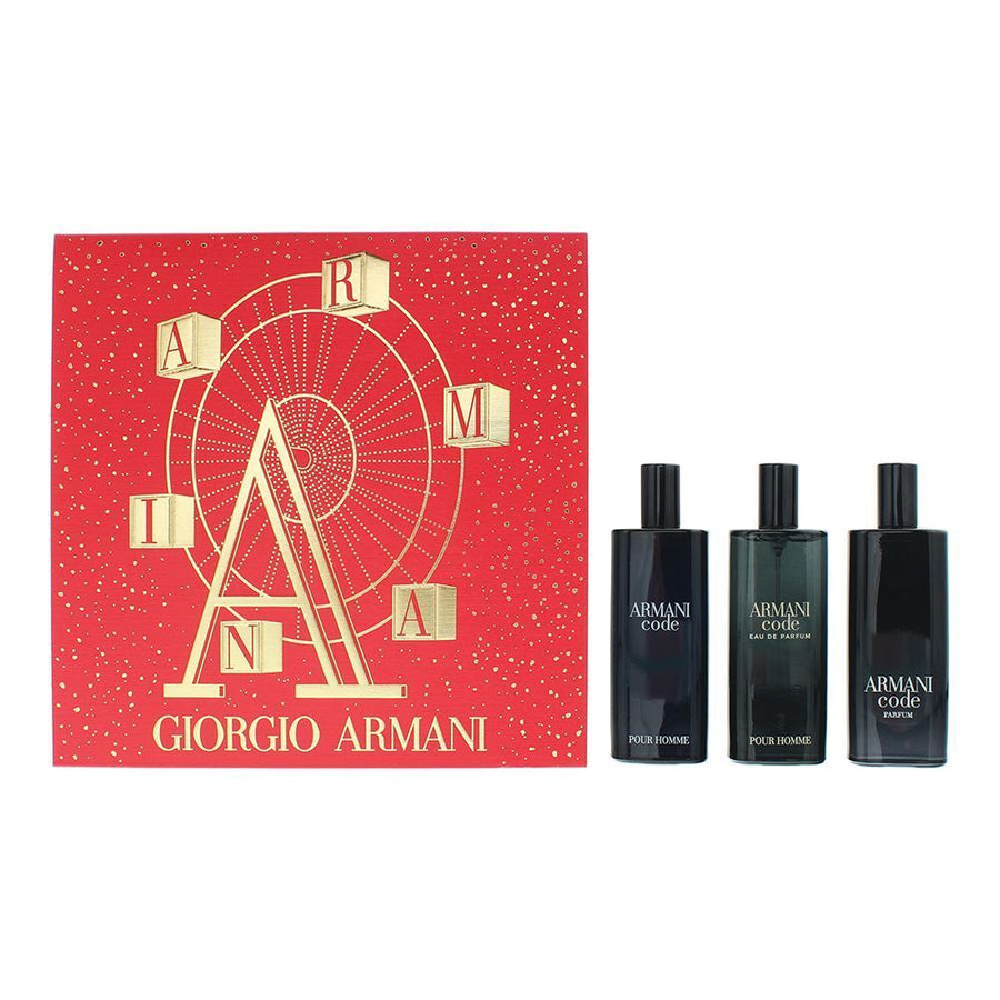 Giorgio Armani Parfümset Set Giorgio Armani: Code, Parfum, For Men, Refillable, 15 ml + Code, Eau De Toilette, For Men, 15 ml